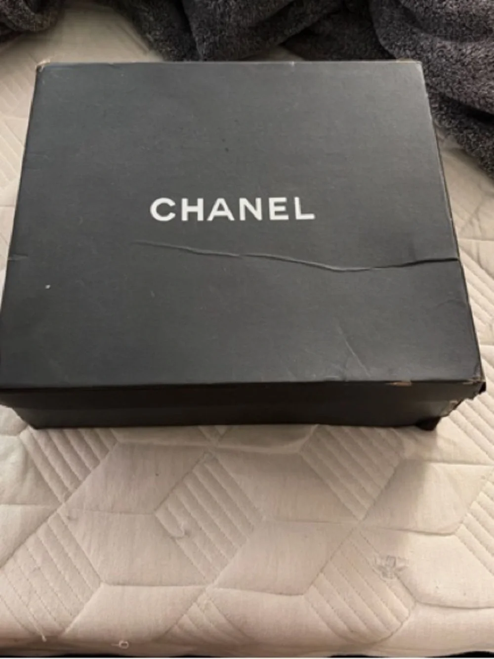 CHANEL White Quilted Lace-Up Combat Boots with Black Toe & Heel - Picture 3 of 4